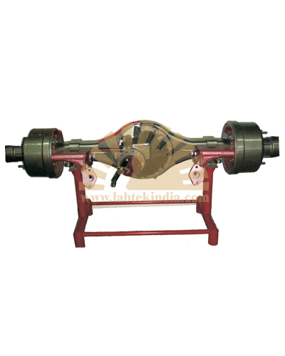 Cut section model of fully floating differential And rear wheel mechanism 
